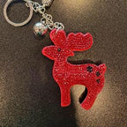 LGS Charms - Christmas - Rhinestone Keychain Fashion Accessory with Tassel