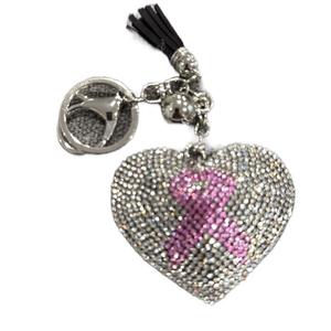 LGS Charms - Hearts - Rhinestone Keychain Fashion Accessory with Tassel