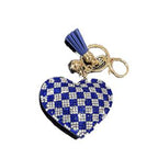 LGS Charms - Hearts - Rhinestone Keychain Fashion Accessory with Tassel