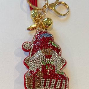 LGS Charms - Christmas - Rhinestone Keychain Fashion Accessory with Tassel