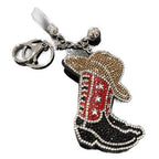 LGS Charms - Western - Rhinestone Keychain Fashion Accessory with Tassel
