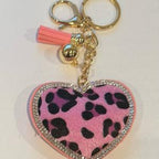 LGS Charms - Hearts - Rhinestone Keychain Fashion Accessory with Tassel