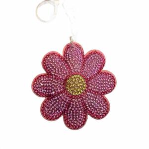 LGS Charms - Flowers - Rhinestone Keychain Fashion Accessory with Tassel