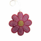LGS Charms - Flowers - Rhinestone Keychain Fashion Accessory with Tassel