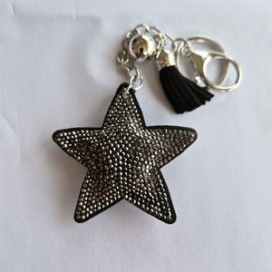LGS Charms - Stars & Initials - Rhinestone Keychain Fashion Accessory with Tassel