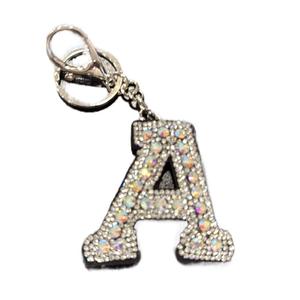 LGS Charms - Stars & Initials - Rhinestone Keychain Fashion Accessory with Tassel