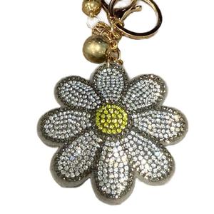 LGS Charms - Flowers - Rhinestone Keychain Fashion Accessory with Tassel