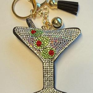 LGS Charms - Food & Drinks - Rhinestone Keychain Fashion Accessory with Tassel