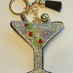 LGS Charms - Food & Drinks - Rhinestone Keychain Fashion Accessory with Tassel