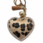 LGS Charms - Hearts - Rhinestone Keychain Fashion Accessory with Tassel