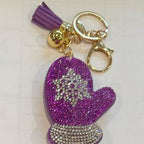 LGS Charms - Christmas - Rhinestone Keychain Fashion Accessory with Tassel