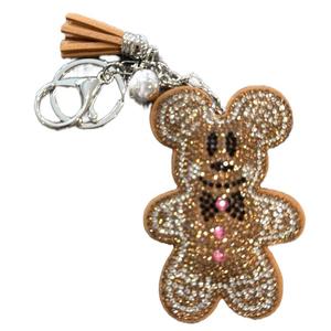 LGS Charms - Christmas - Rhinestone Keychain Fashion Accessory with Tassel