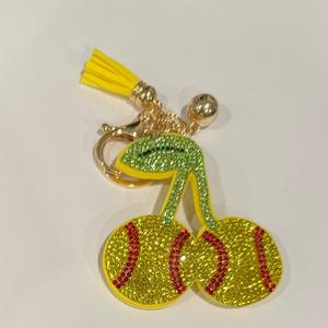LGS Charms - Sports - Rhinestone Keychain Fashion Accessory with Tassel