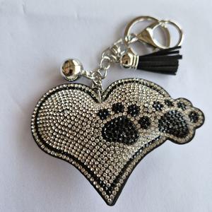LGS Charms - Hearts - Rhinestone Keychain Fashion Accessory with Tassel