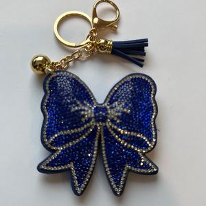 LGS Charms - Bows - Rhinestone Keychain Fashion Accessory with Tassel