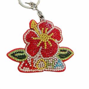 LGS Charms - Flowers - Rhinestone Keychain Fashion Accessory with Tassel