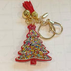LGS Charms - Christmas - Rhinestone Keychain Fashion Accessory with Tassel