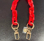 LGS Zip Links 18" Acrylic Bag Chains Purse Accessories