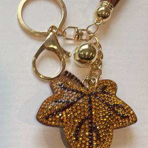 LGS Charms - Flowers - Rhinestone Keychain Fashion Accessory with Tassel