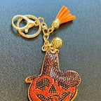 LGS Charms - Halloween - Rhinestone Keychain for Zippy Bag Fashion Accessory with Tassel