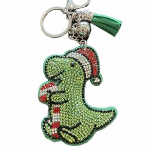 LGS Charms - Christmas - Rhinestone Keychain Fashion Accessory with Tassel
