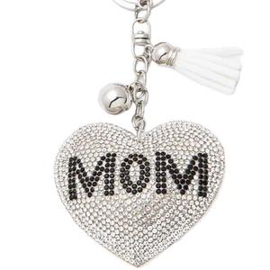 LGS Charms - Hearts - Rhinestone Keychain Fashion Accessory with Tassel