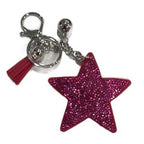 LGS Charms - Stars & Initials - Rhinestone Keychain Fashion Accessory with Tassel