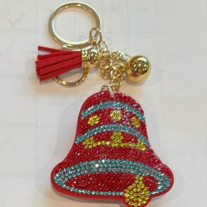 LGS Charms - Christmas - Rhinestone Keychain Fashion Accessory with Tassel