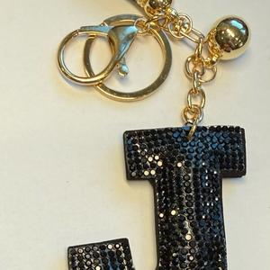 LGS Charms - Stars & Initials - Rhinestone Keychain Fashion Accessory with Tassel