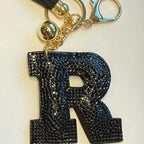 LGS Charms - Stars & Initials - Rhinestone Keychain Fashion Accessory with Tassel