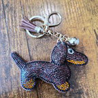 LGS Charms - Dogs & Cats - Rhinestone Keychain Fashion Accessory with Tassel