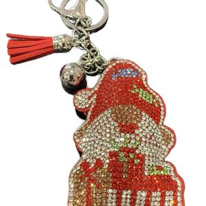 LGS Charms - Christmas - Rhinestone Keychain Fashion Accessory with Tassel