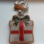 LGS Charms - Christmas - Rhinestone Keychain Fashion Accessory with Tassel