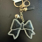 LGS Charms - Bows - Rhinestone Keychain Fashion Accessory with Tassel