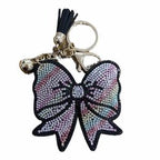 LGS Charms - Bows - Rhinestone Keychain Fashion Accessory with Tassel