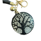 LGS Charms - Flowers - Rhinestone Keychain Fashion Accessory with Tassel