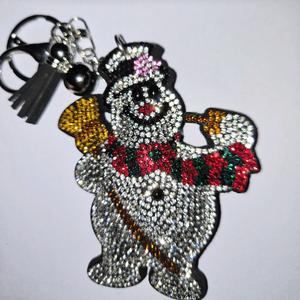 LGS Charms - Christmas - Rhinestone Keychain Fashion Accessory with Tassel