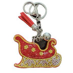 LGS Charms - Christmas - Rhinestone Keychain Fashion Accessory with Tassel