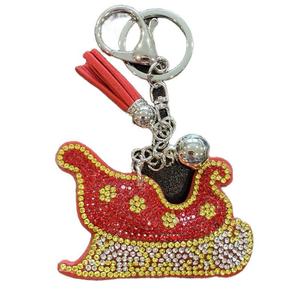 LGS Charms - Christmas - Rhinestone Keychain Fashion Accessory with Tassel