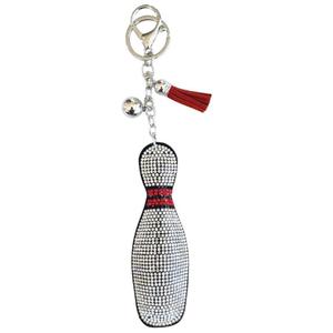 LGS Charms - Sports - Rhinestone Keychain Fashion Accessory with Tassel