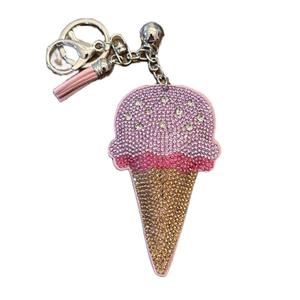 LGS Charms - Food & Drinks - Rhinestone Keychain Fashion Accessory with Tassel