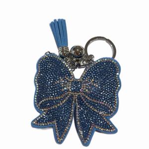 LGS Charms - Bows - Rhinestone Keychain Fashion Accessory with Tassel