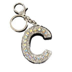 LGS Charms - Stars & Initials - Rhinestone Keychain Fashion Accessory with Tassel