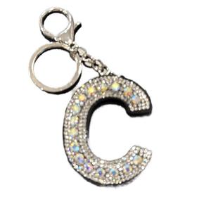 LGS Charms - Stars & Initials - Rhinestone Keychain Fashion Accessory with Tassel