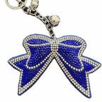 LGS Charms - Bows - Rhinestone Keychain Fashion Accessory with Tassel