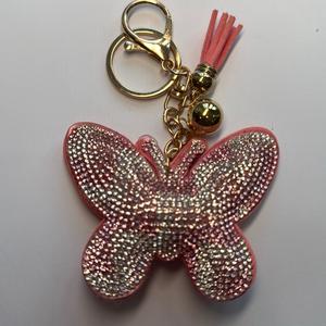 LGS Charms - Butterflies/Insects - Rhinestone Keychain Fashion Accessory with Tassel