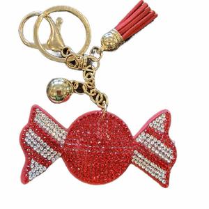 LGS Charms - Christmas - Rhinestone Keychain Fashion Accessory with Tassel