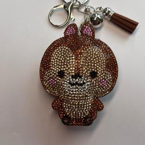 LGS Charms - Friends - Rhinestone Keychain for Zippy Bag Fashion Accessory with Tassel