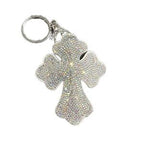LGS Charms - Crosses/Angel Wings - Rhinestone Keychain Fashion Accessory with Tassel