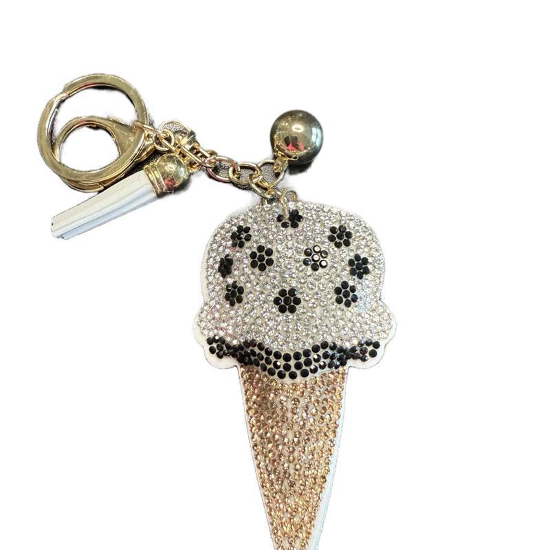 LGS Charms - Food & Drinks - Rhinestone Keychain Fashion Accessory with Tassel